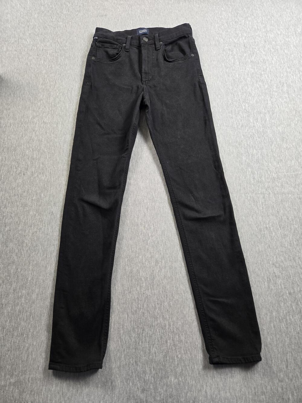 Citizens of Humanity Jeans Womens 24 Black High Rise Skinny Stretch Denim Pants